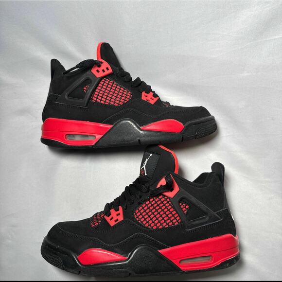 Size 4.5 - Nike Air Jordan 4 Retro GS Red Thunder Men\'s Shoes Ships Now